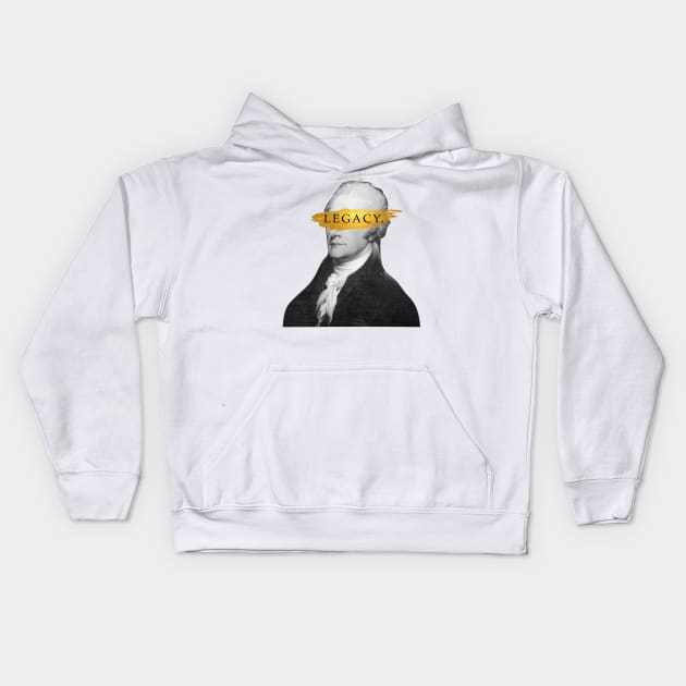 Alexander Hamilton Legacy Broadway Kids Hoodie by allielaurie